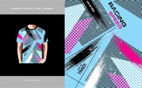 Premium Vector | T shirt jersey design template.