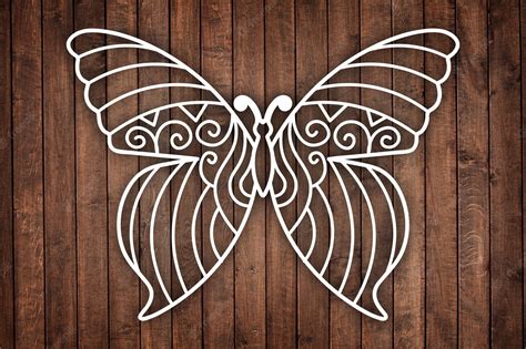 Butterfly Laser Wood Cut Svg Vector File Graphic By Rextore Creative