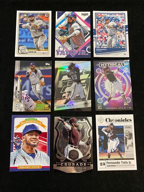 Lot 9 Different 2020 Fernando Tatis Jr Baseball Cards