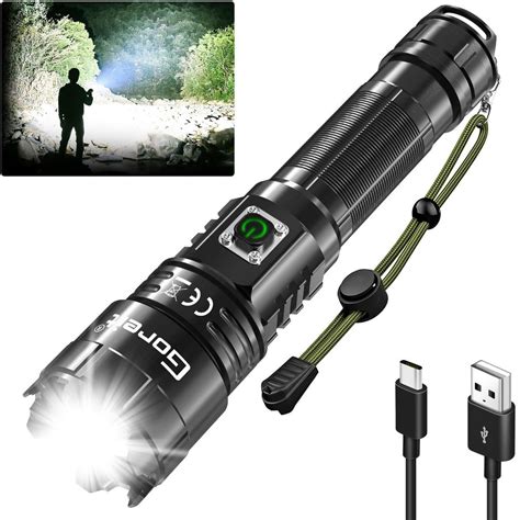 Cool White Tactical Flashlight High Power Led Flashlights Powerful