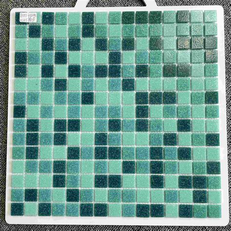 Foshan New Popular Decorative Building Material Blue Swimming Pool Glossy Crystal Glass Mosaic