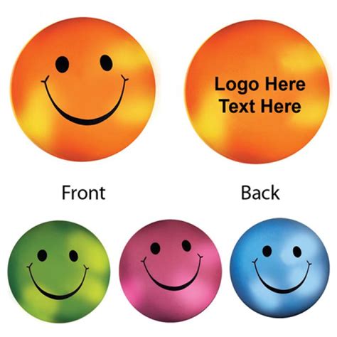 Custom Imprinted Mood Smiley Face Stress Balls