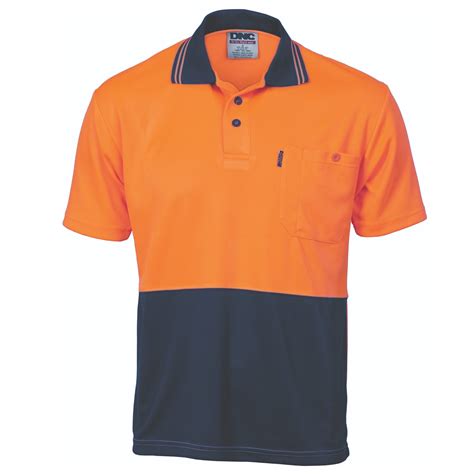 Dnc Hi Vis Two Tone Cool Breathe Polo Shirt Short Sleeve 3811 A1 Uniforms