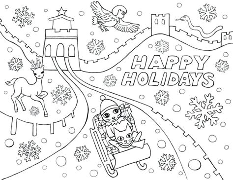 Winter Holiday Coloring Pages Printable At Free