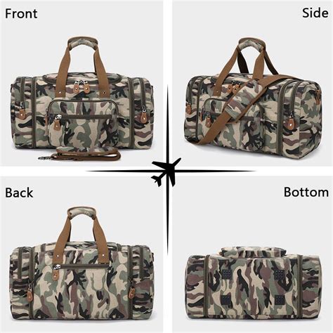 Plambag Canvas Duffle Bag For Travel 50l Duffel Overnight Weekend Bag