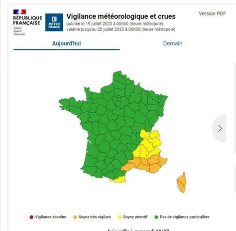 M T O La Canicule Persiste Au Sud Est Neuf D Partements En Vigilance