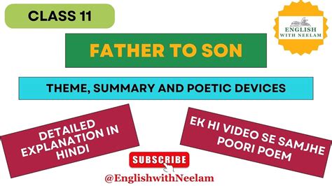 Father To Son I Poem I Cbse Class I Hornbill Book I Explanation I