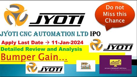 Jyoti Cnc Automation Ipo New Ipo Details Latest Ipo Review