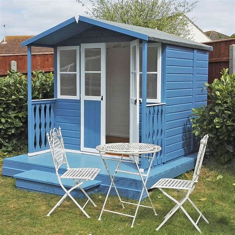 7 X 7 Premier Wooden Summerhouse Double Doors Side Windows 12mm