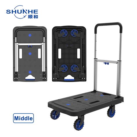 SHUNHE Carretilla De Mano Con Plataforma Plegable De Aluminio