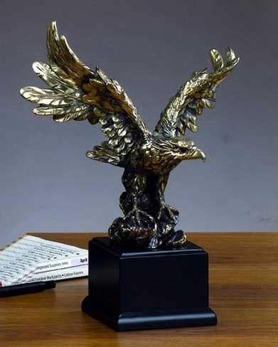 Antique Gold Finish Eagle Statue | Antique Gold Finish Eagle Sculpture