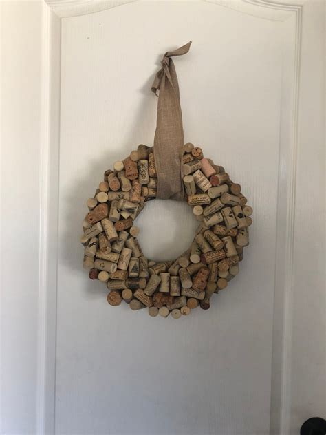 Wine Cork Wreath Wreath Wine Cork Gift Idea Housewarming - Etsy Canada