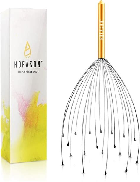 Hofason Head Massager Scalp Scratcher With 20 Fingers Handheld Head Scratcher Tingler Massage