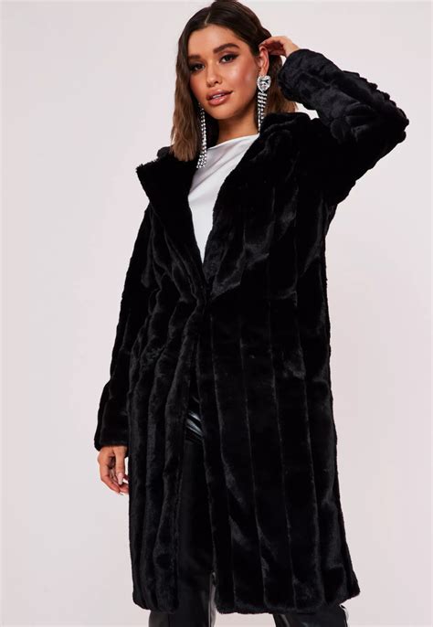 Black Premium Pelted Faux Fur Coat Missguided Coats Jackets Women Coat Coats For Women