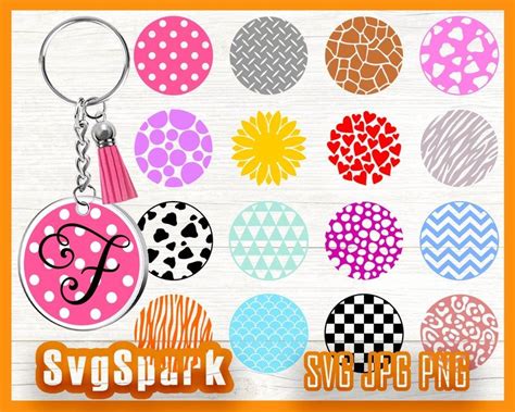 Drawing Illustration Keychain Patterns Svg Round Keychain Svg Circle