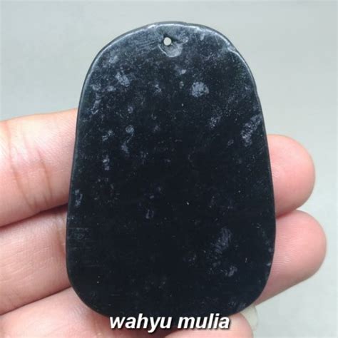 Liontin Batu Giok Hitam Bentuk Naga Asli Kode 1007 Wahyu Mulia