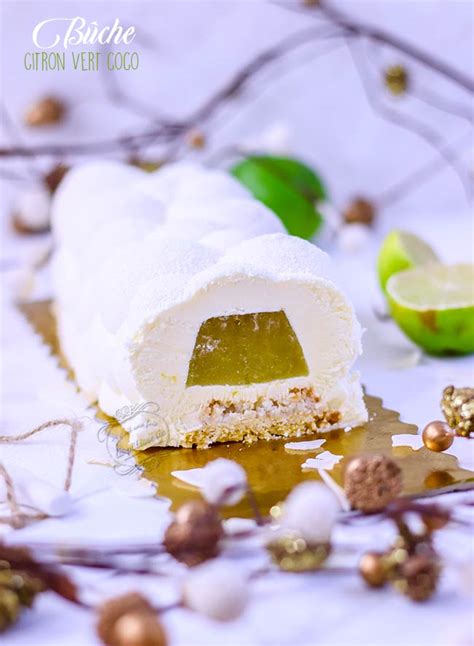 Bûche citron vert noix de coco Il était une fois la pâtisserie