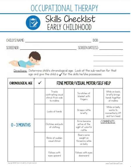 Fine Motor Skills Checklist For 4 Year Olds - Infoupdate.org