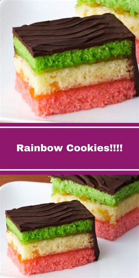 Rainbow Cookies!!!! | Rainbow cookies, Cookies, Recipes