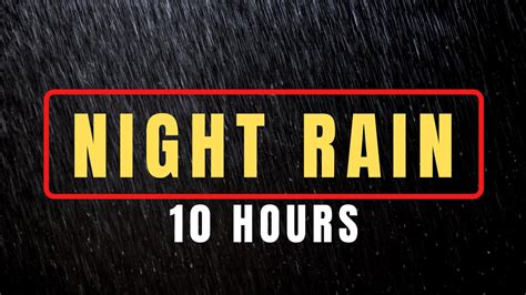 Night Rain Sounds 10 Hours Black Screen Youtube