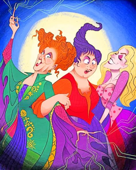 Hocus Pocus Cartoon - Paint By Numbers - Num Paint Kit