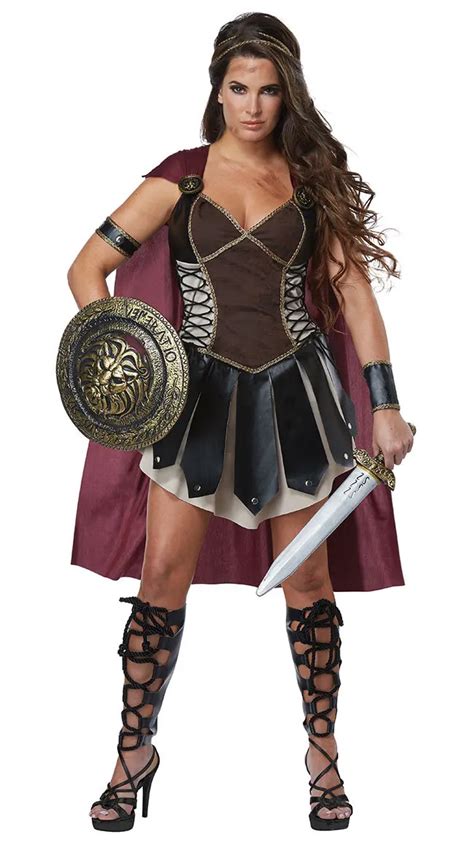 Womens Roman Greek Gladiator Spartan Warrior Princess Costume In Movie And Tv Costumes From