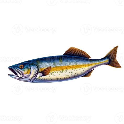 Isolated Blue Trout Fish On Png Background 24664532 Png