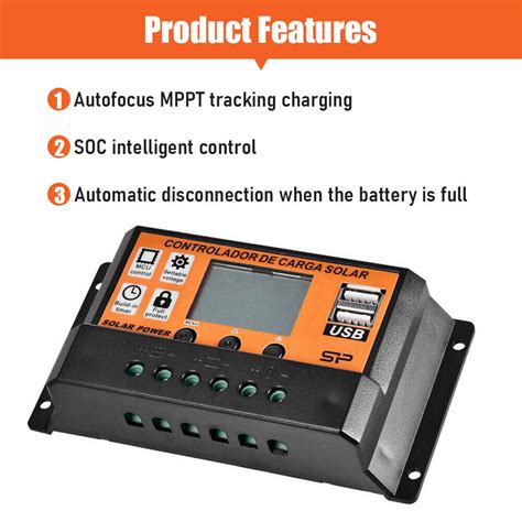 100a Mppt Solar Panel Kit Regulator Charge Controller Auto Focus Tracking 12 24v Ebay