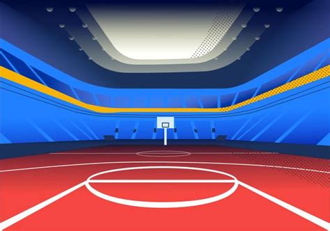 Basketball Court Cartoon Vector Art Icons And Graphics For Free Download