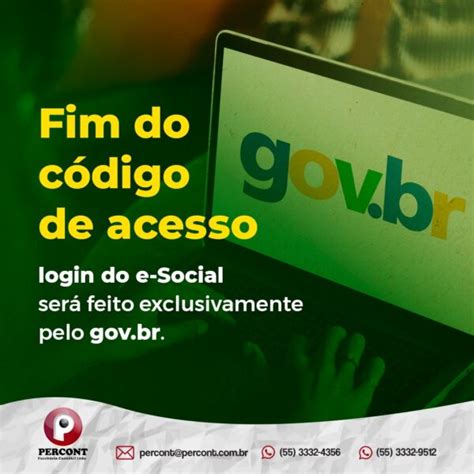 Login Do E Social Pode Ser Feito Pela Conta Gov Br Do Cidad O Percont