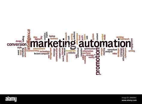 Marketing Automation Word Cloud Concept On White Background Stock Photo