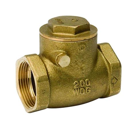 Proline Series In Brass Swing Check Valve Nl The Home Depot