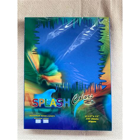 Splash Colored Paper Blue Short Size Shopee Philippines