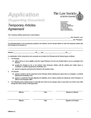 Fillable Online Lawsociety Bc Form Application Supporting Document