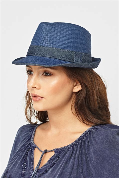 Fedora Denim Trim Hat Just £5