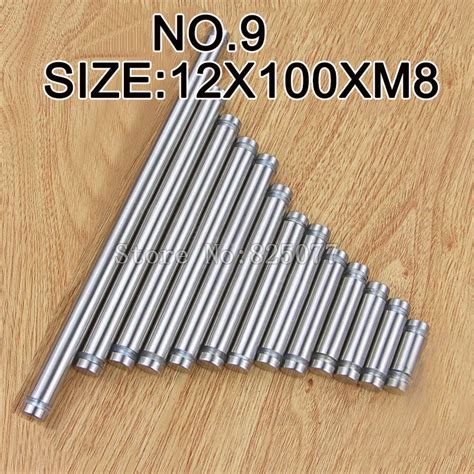 Dhl 100pcs Diameter 12x100mm Stainless Steel Double Head Hollow Screw Acrylic Billboard