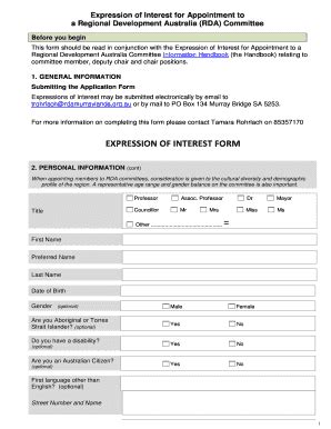 Expression Of Interest Form Fill And Sign Printable Template Online