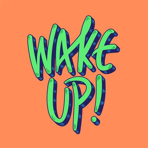 Wake Up Word Collage Element Premium Psd Rawpixel