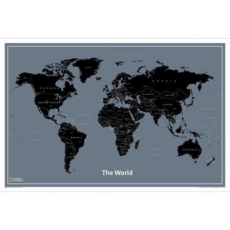 World Modernlaminated Wall Map 36 X 24 Inches