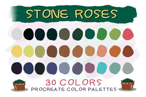 Stone Roses Procreate Color Palettes Graphic By Duckyjudy Store · Creative Fabrica