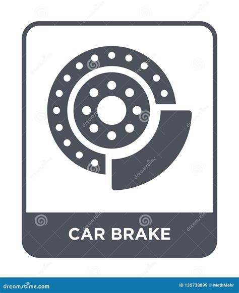 Car Brake Icon in Trendy Design Style. Car Brake Icon Isolated on White ...