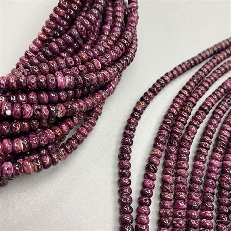 Top Quality Purple Spiny Oyster Shell Rondelle Beads Mm Etsy