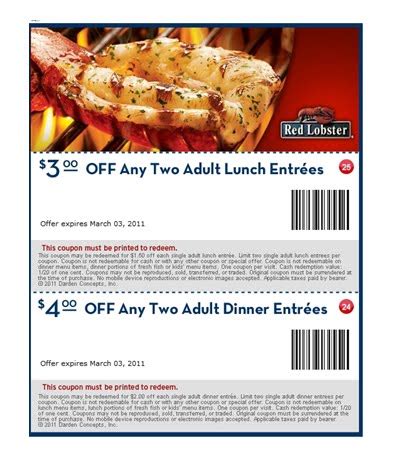 Printable Red Lobster Coupons - Enjoy Printable Coupons