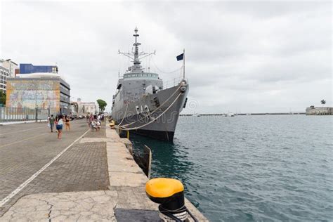 Front View Of The Brazilian Navy Ship Fragata Constituicao F