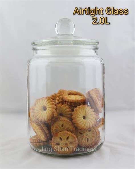 2 Liter Airtight Glass Jar Balang Kaca Kedap Udara Balang Kaca