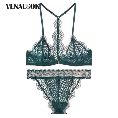 2020 New Arrivals Transparent Bra And Panty Sets Embroidery Lace