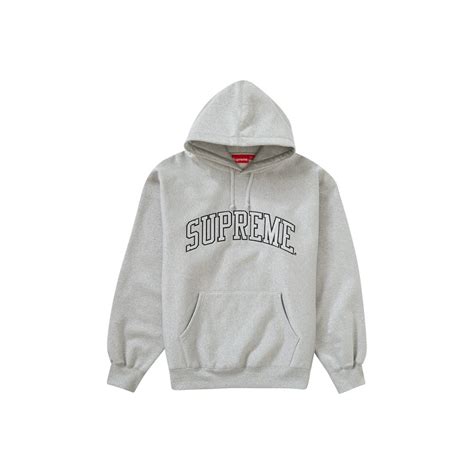 Supreme Metallic Arc Hooded Sweatshirt Ss23 Heather Greysupreme