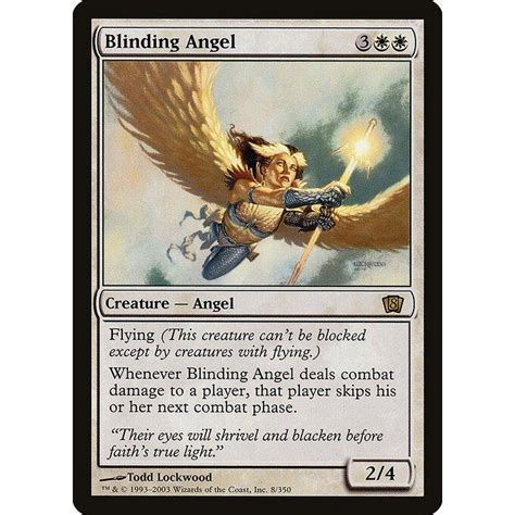 Mtg 白英語版 《まばゆい天使blinding Angel》★foil★ 第8版 8ed 8edenf008ツクモヤ ヤフー店