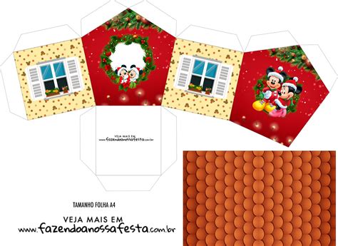 Molde De Casinha De Natal Para Imprimir