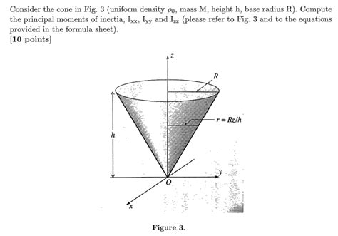 Solved Consider The Cone In Fig Uniform Density Mass Chegg